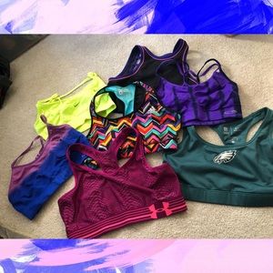 Under Armour Nike Adidas Sports Bra Lot (7 pieces)